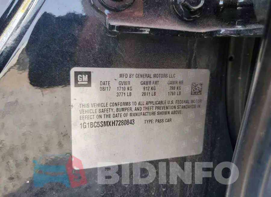 1G1BC5SMXH7280843 Photo# 12