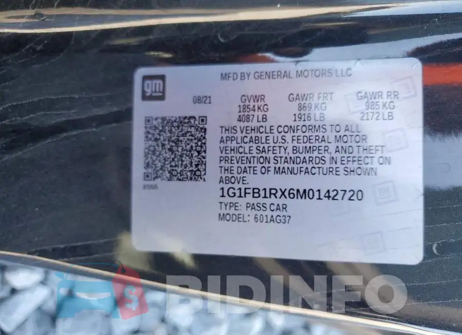 1G1FB1RX6M0142720 Photo# 13