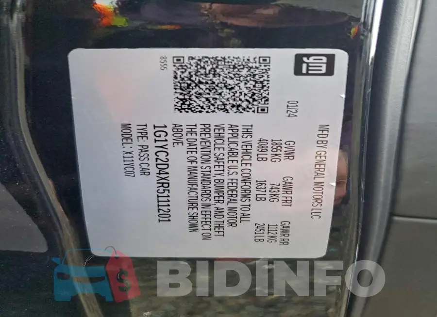 1G1YC2D4XR5111201 Photo# 13