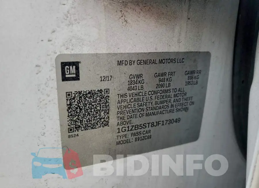 1G1ZB5ST8JF173049 Photo# 12