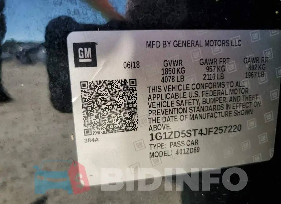 1G1ZD5ST4JF257220 Photo# 13