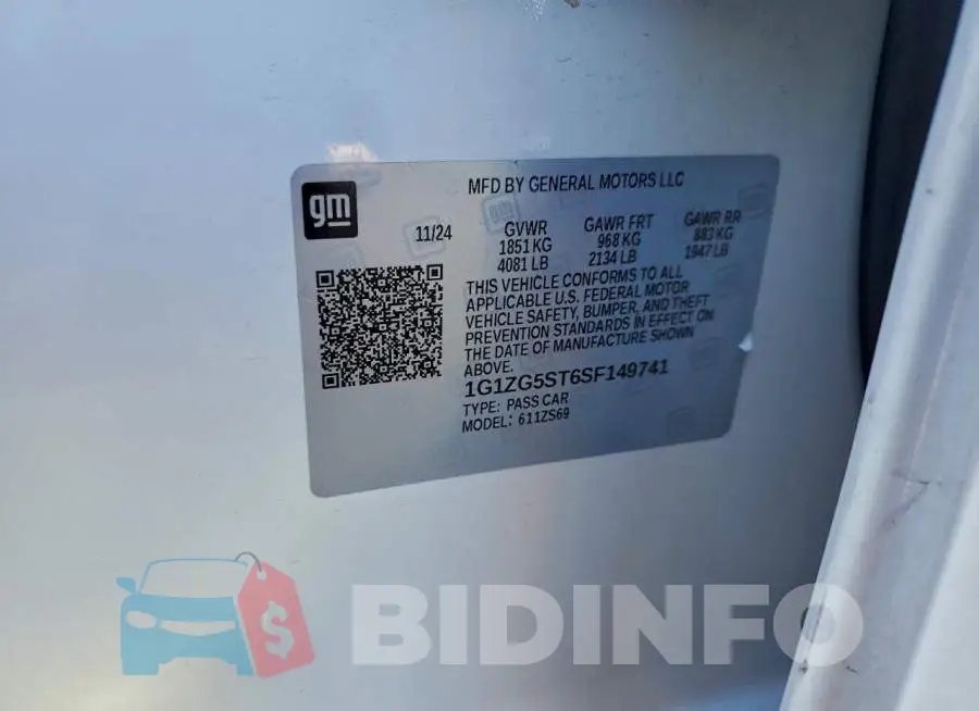 1G1ZG5ST6SF149741 Photo# 13