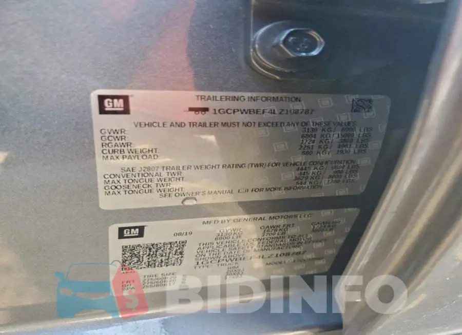 1GCPWBEF4LZ108787 Photo# 13