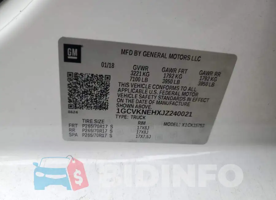 1GCVKNEHXJZ240021 Photo# 13