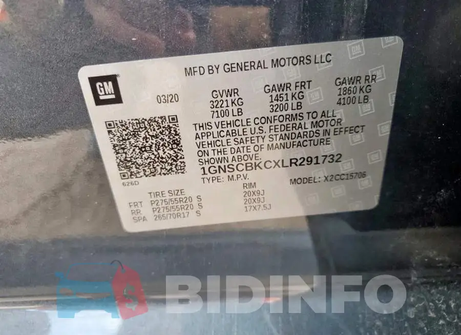 1GNSCBKCXLR291732 Photo# 14