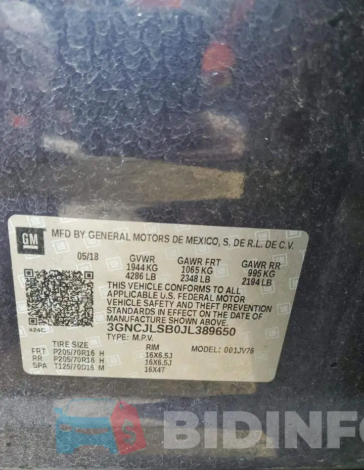 3GNCJLSB0JL389650 Photo# 12