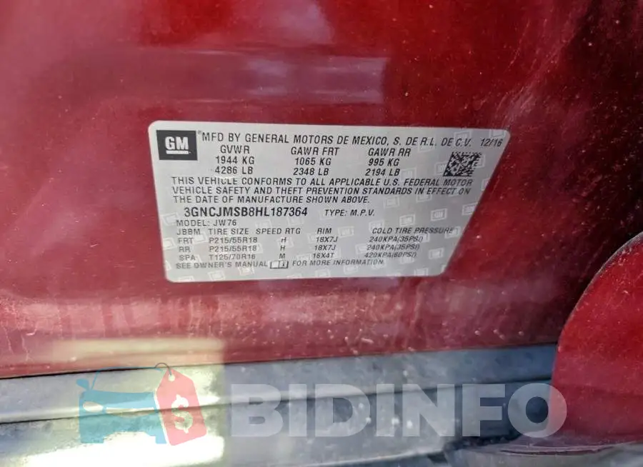 3GNCJMSB8HL187364 Photo# 13