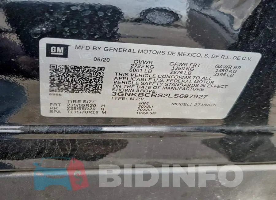 3GNKBCRS2LS697927 Photo# 13