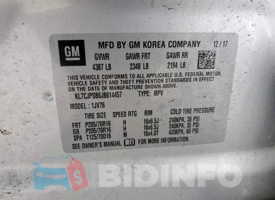 KL7CJPSB6JB614457 Photo# 13