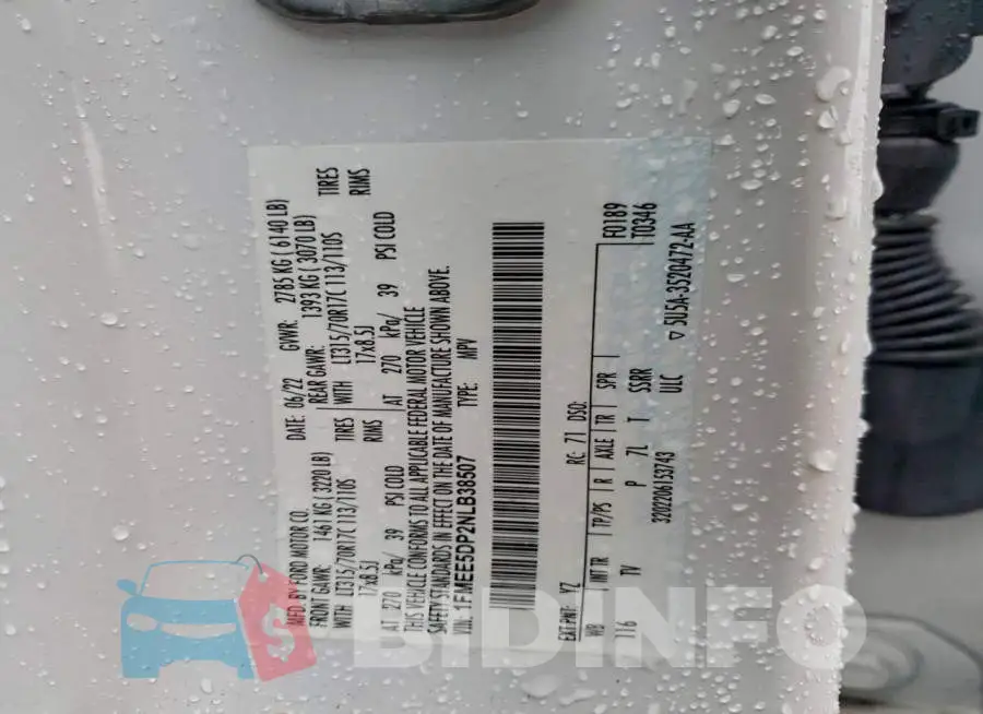 1FMEE5DP2NLB38507 Photo# 14