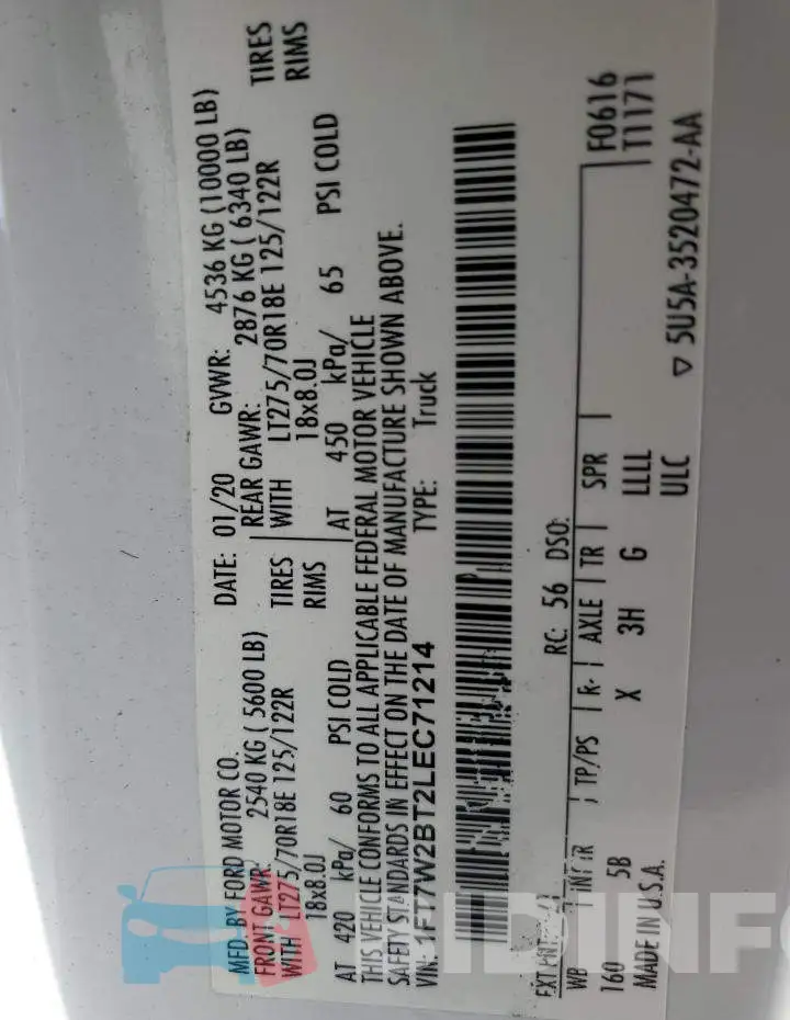 1FT7W2BT2LEC71214 Photo# 13