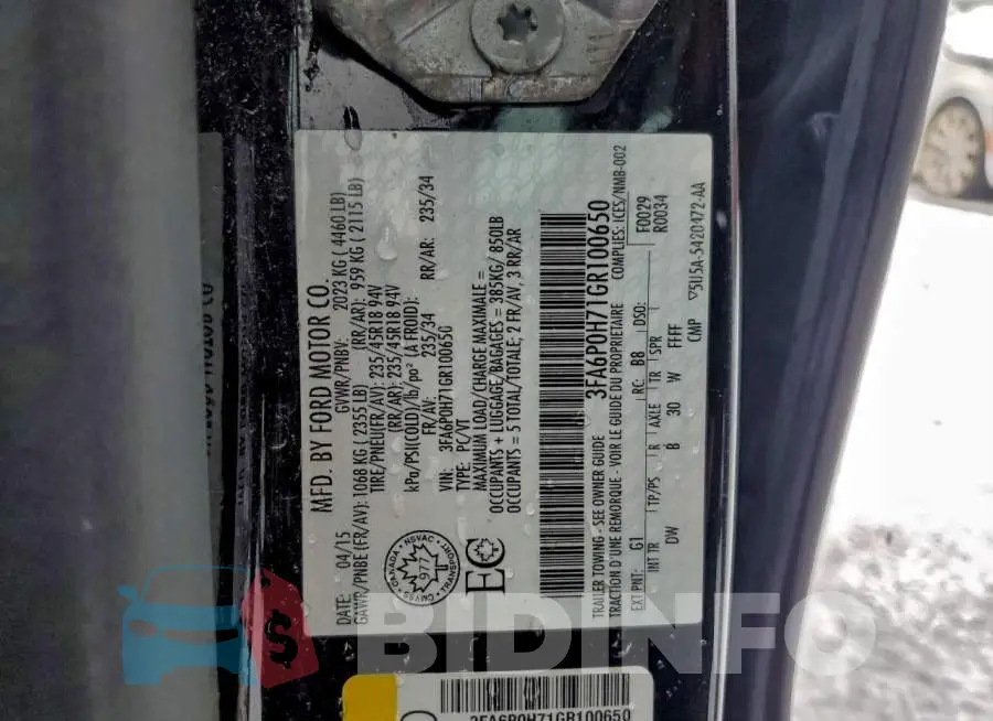 3FA6P0H71GR100650 Photo# 13
