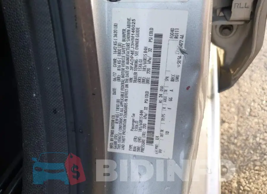 3FADP4EJ3HM146025 Photo# 12