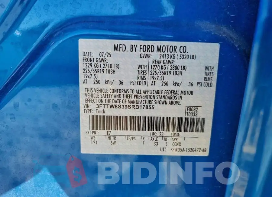 3FTTW8S39SRB17855 Photo# 12