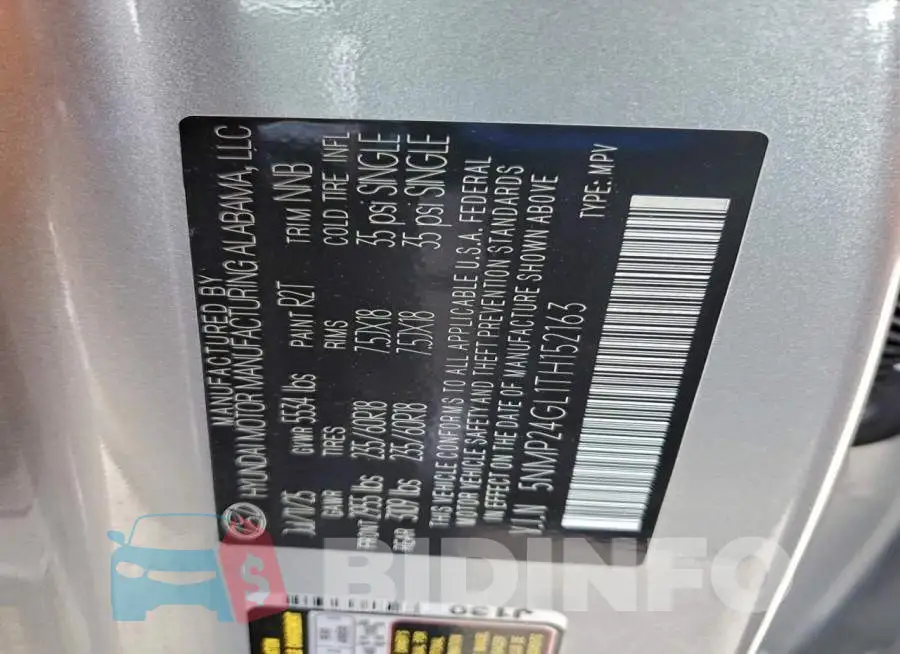 5NMP24GL1TH152163 Photo# 14