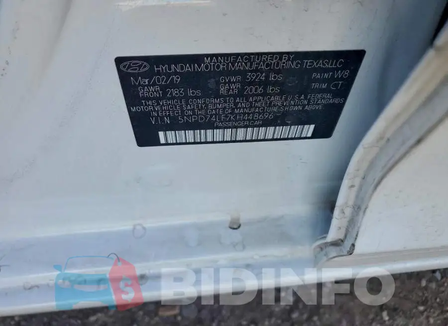 5NPD74LF7KH448696 Photo# 12