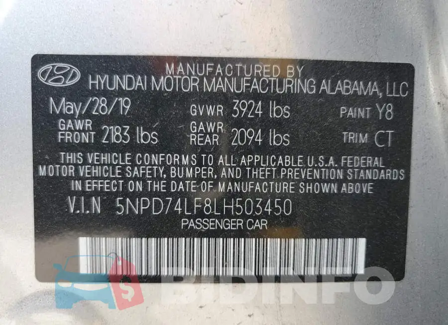 5NPD74LF8LH503450 Photo# 12