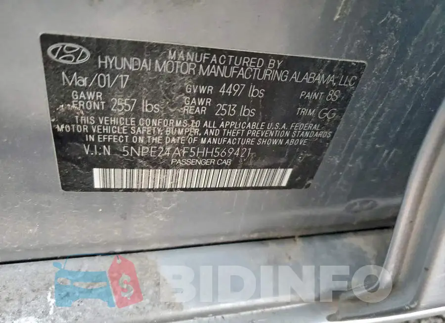5NPE24AF5HH569421 Photo# 12