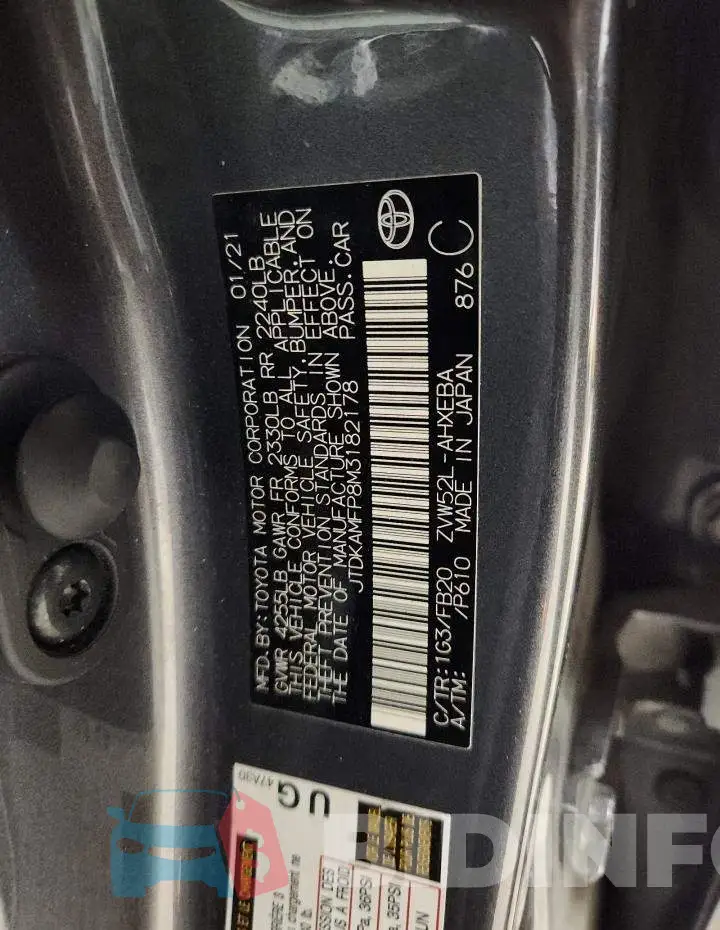 JTDKAMFP8M3182178 Photo# 13
