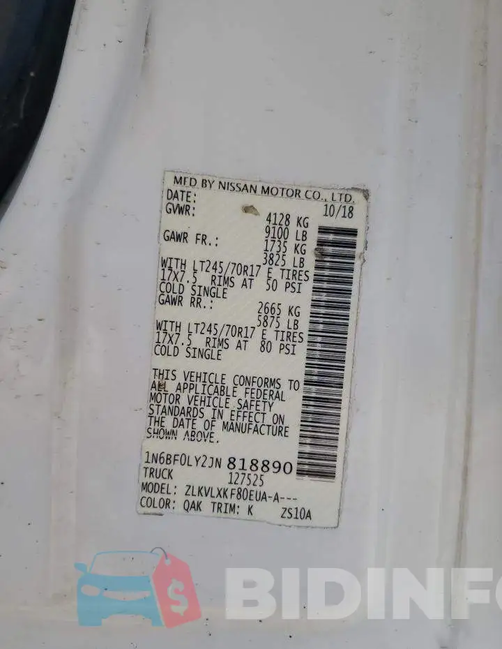 1N6BF0LY2JN818890 Photo# 14