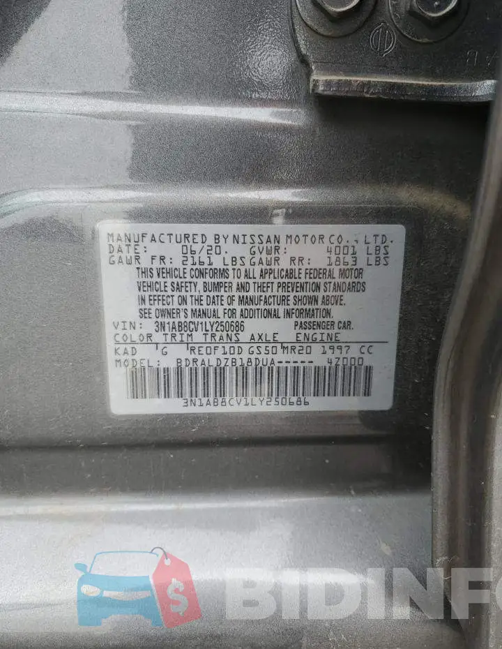 3N1AB8CV1LY250686 Photo# 12