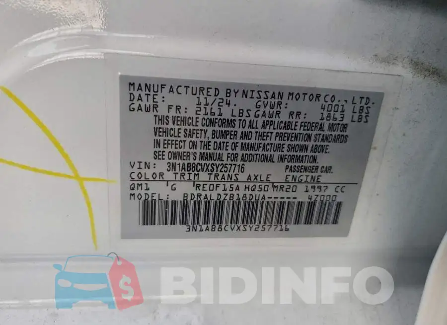 3N1AB8CVXSY257716 Photo# 12
