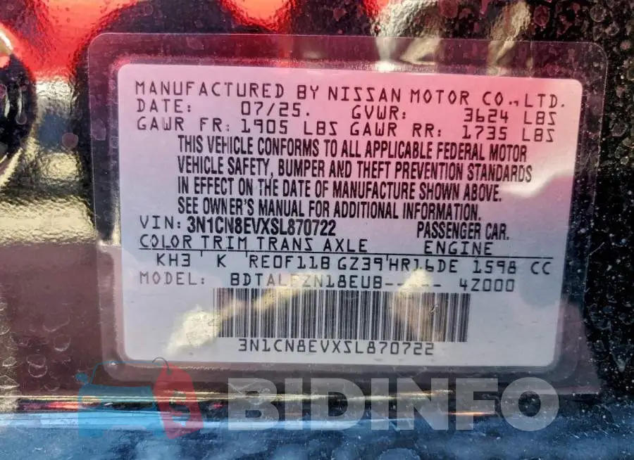 3N1CN8EVXSL870722 Photo# 12