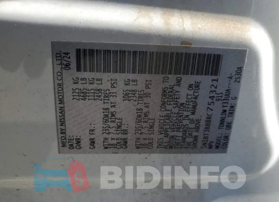 5N1BT3BB8RC754321 Photo# 13