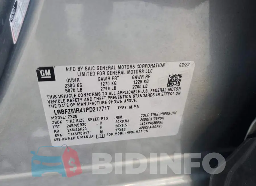 LRBFZMR41PD217717 Photo# 13