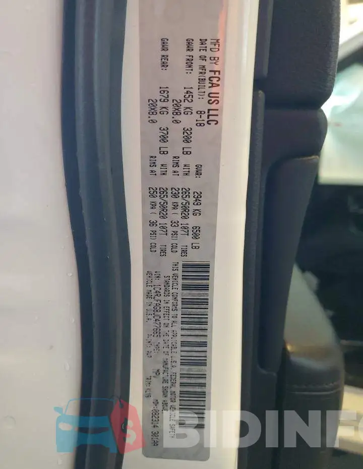 1C4RJFAG8JC477665 Photo# 13