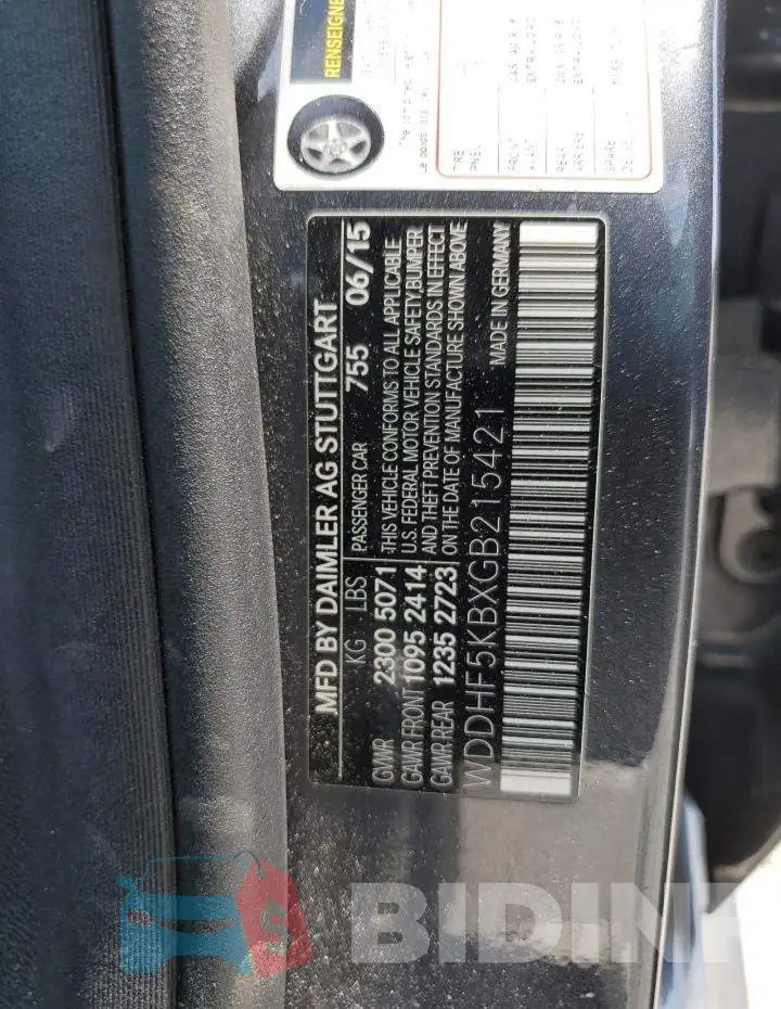 WDDHF5KBXGB215421 Photo# 13