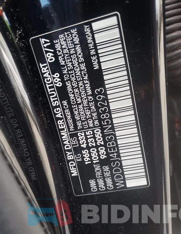 WDDSJ4EB3JN583293 Photo# 12