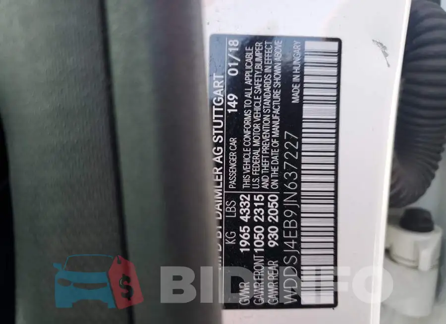 WDDSJ4EB9JN637227 Photo# 12