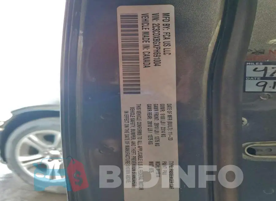2C3CDXBGXPH691004 Photo# 13