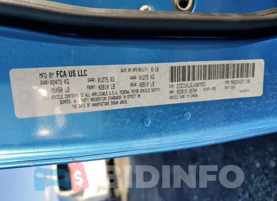 2C3CDXGJ6JH307053 Photo# 13
