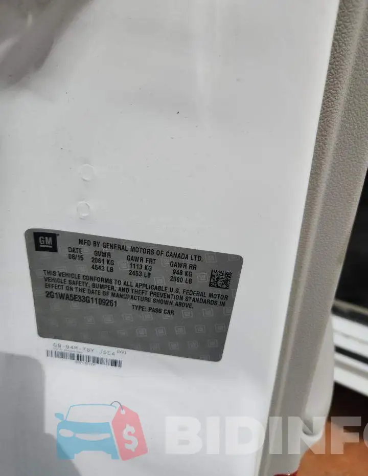 2G1WA5E33G1109261 Photo# 12