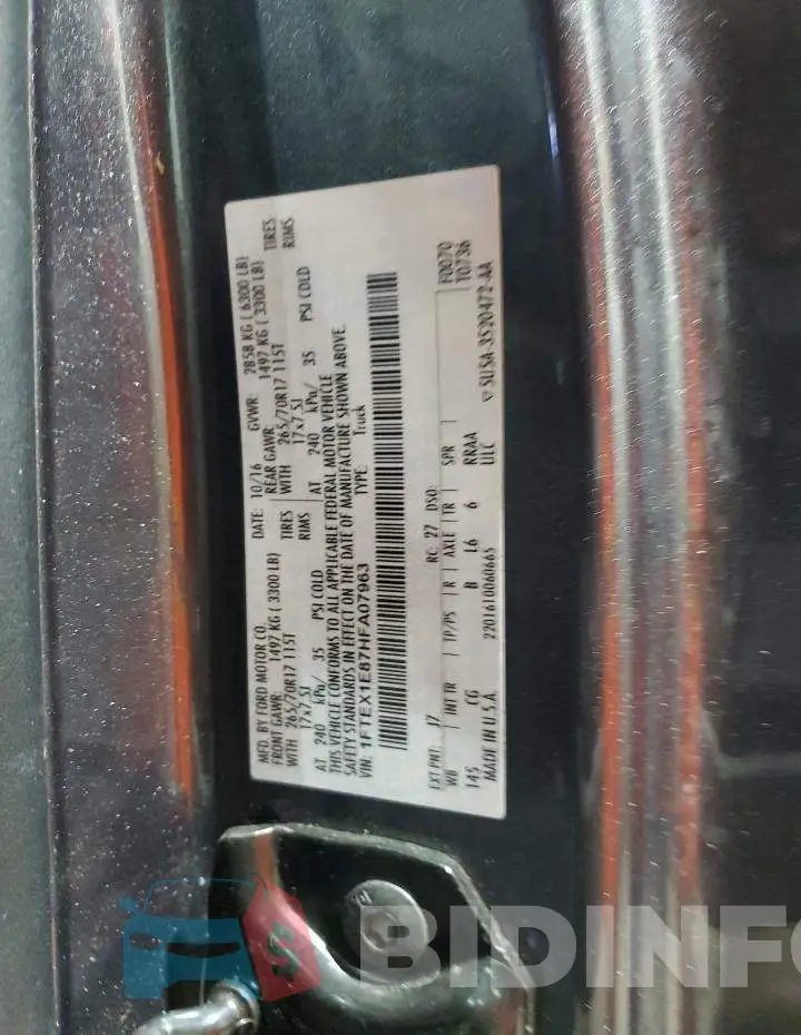 1FTEX1E87HFA07963 Photo# 12