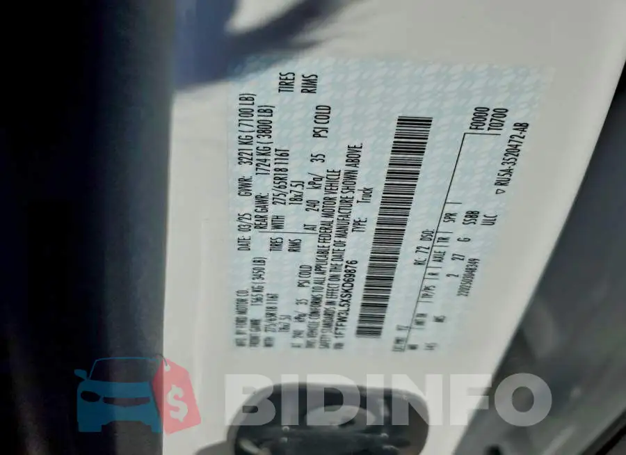 1FTFW3L5XSKD69876 Photo# 12