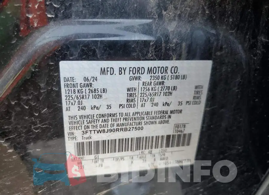3FTTW8J90RRB27500 Photo# 12