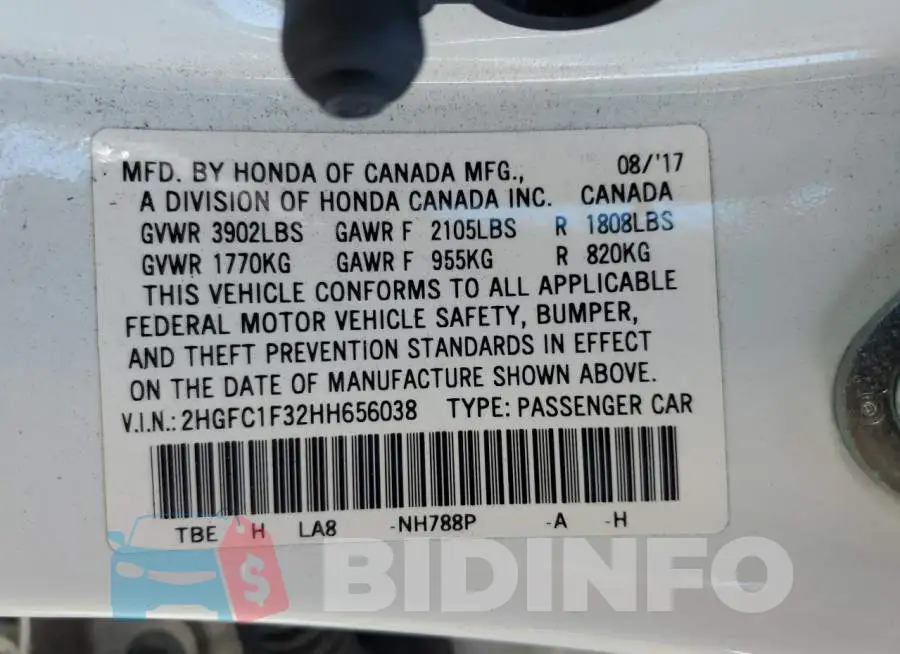 2HGFC1F32HH656038 Photo# 12