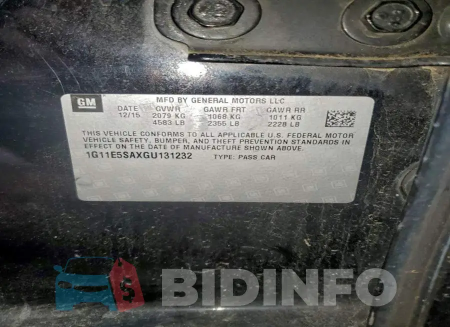 1G11E5SAXGU131232 Photo# 12