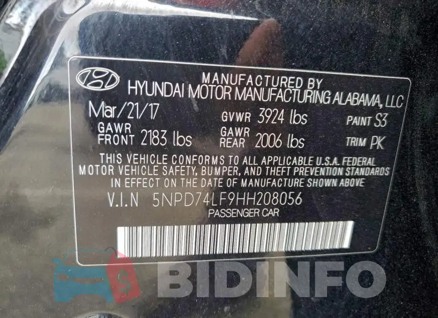 5NPD74LF9HH208056 Photo# 12