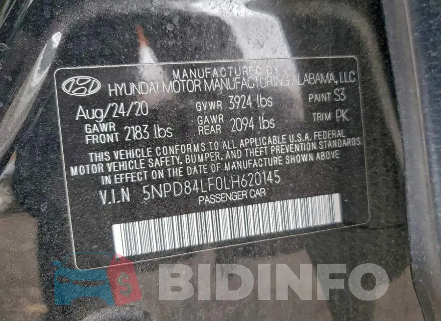 5NPD84LF0LH620145 Photo# 12
