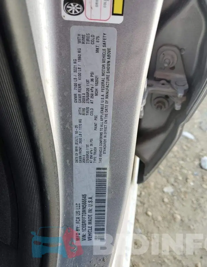 1C6SRFFT0MN566646 Photo# 12