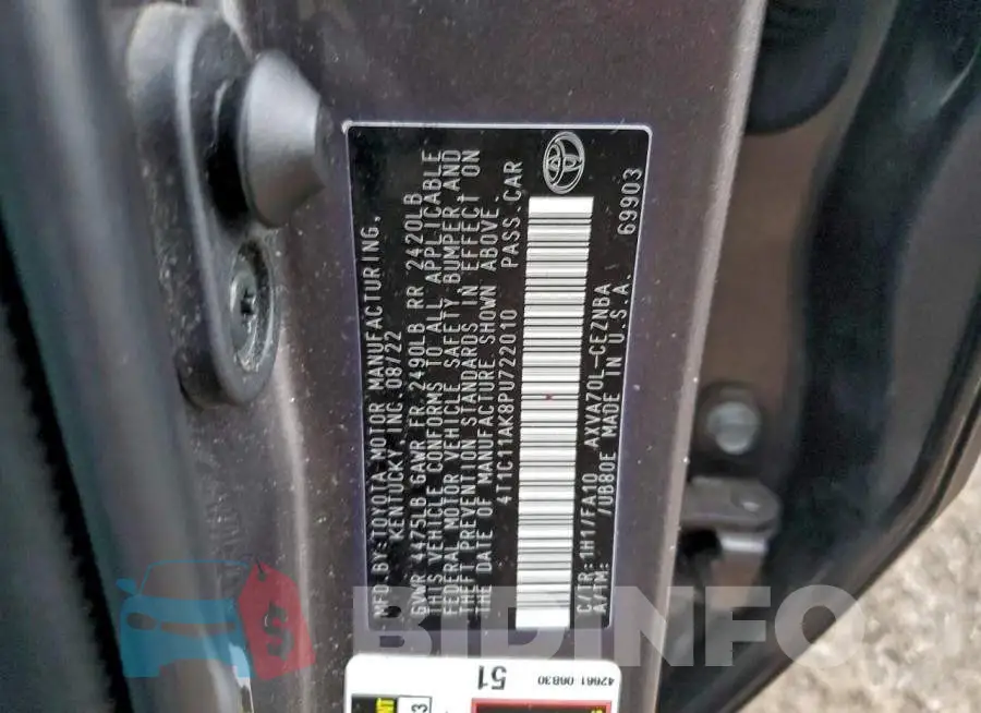 4T1C11AK8PU722010 Photo# 12