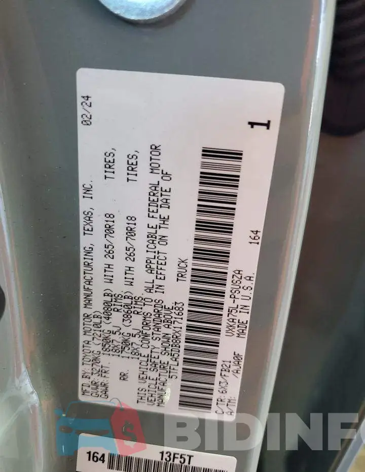 5TFLA5DB8RX171683 Photo# 12