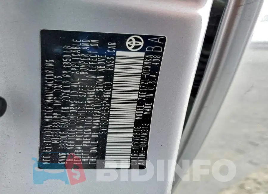 5YFBURHE6GP486010 Photo# 13