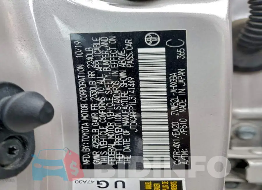 JTDKARFP1L3141449 Photo# 12