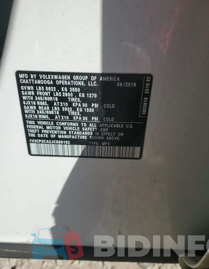 1V2CP2CA2JC599152 Photo# 13