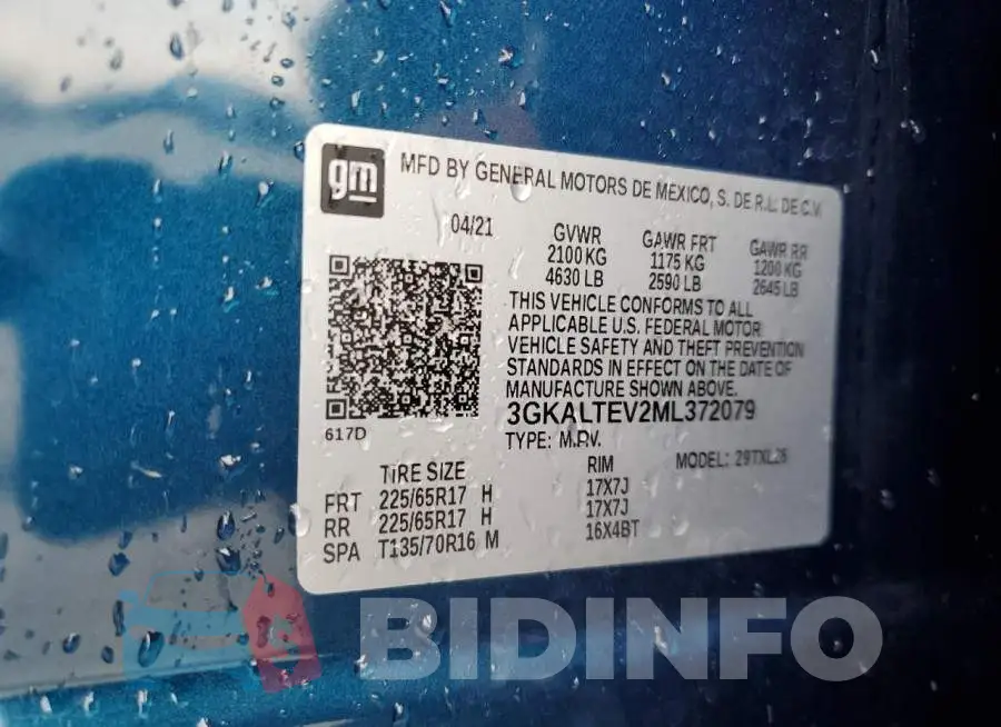 3GKALTEV2ML372079 Photo# 13